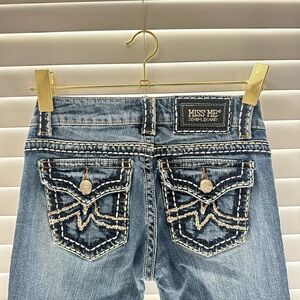 Miss Me Light Blue Skinny Jeans with Embroidered Back Pockets